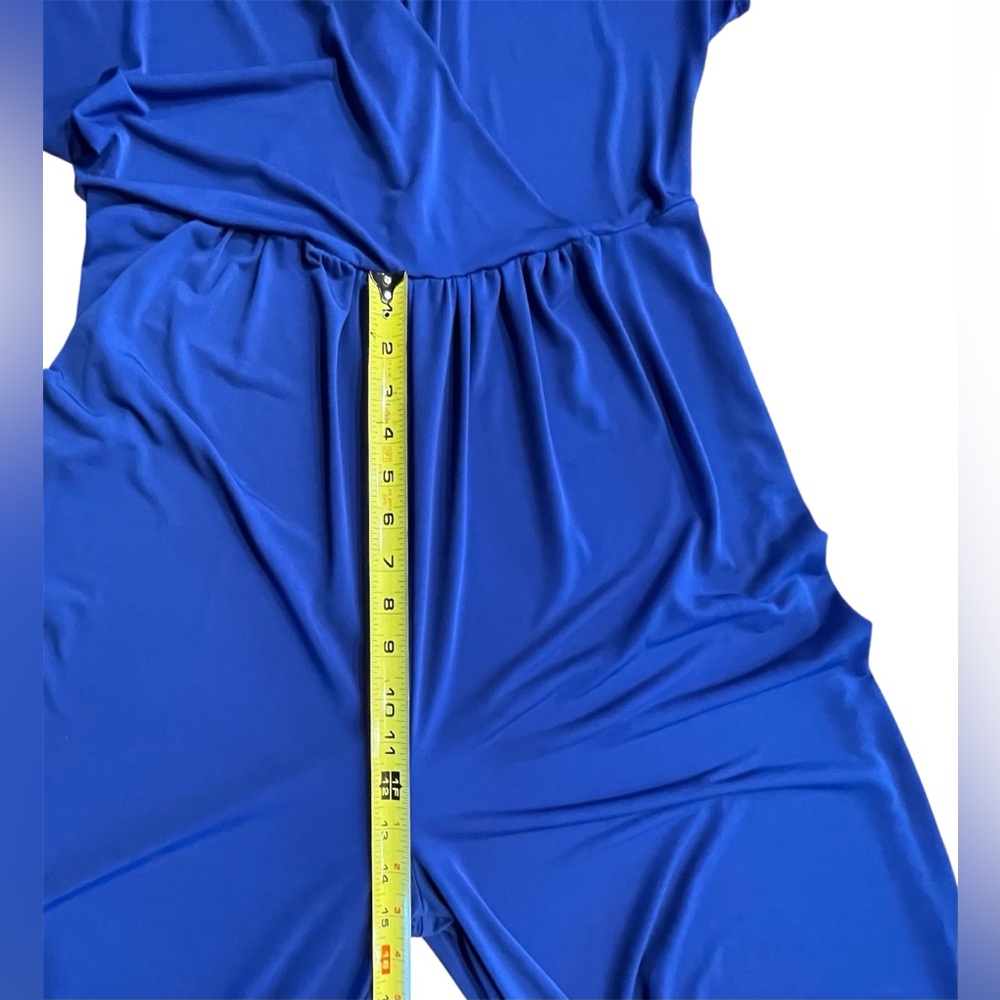 Bella Flore Blue Wide Leg Jumpsuit Women’s size Large - Picture 7 of 11